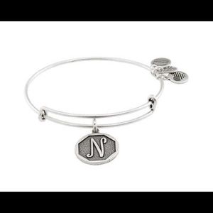 Alex and Ani Initial “N” Bangle- Silver